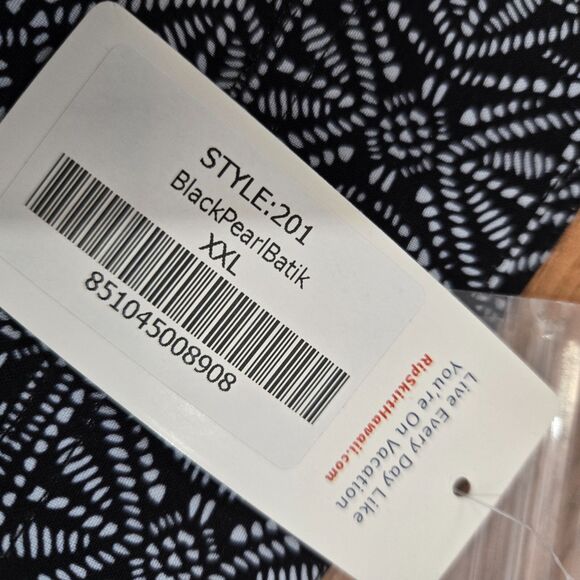 NEW RipSkirt Hawaii Wrap Skirt Womens Size XXL Black Pearl Batik Tropical Beach - Picture 9 of 9